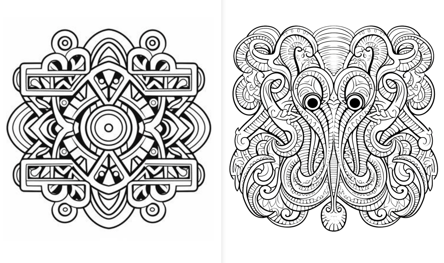 Imagine Abstract Designs Coloring Book| Printable